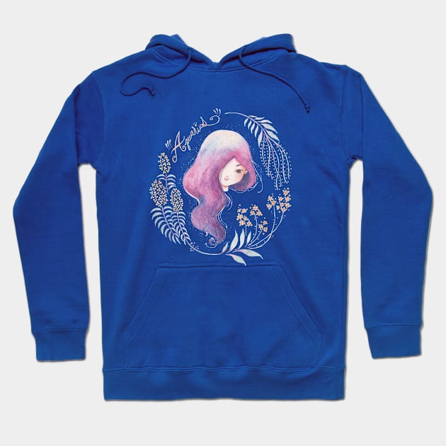 Zodiac - Aquarius Hoodie by Thitika